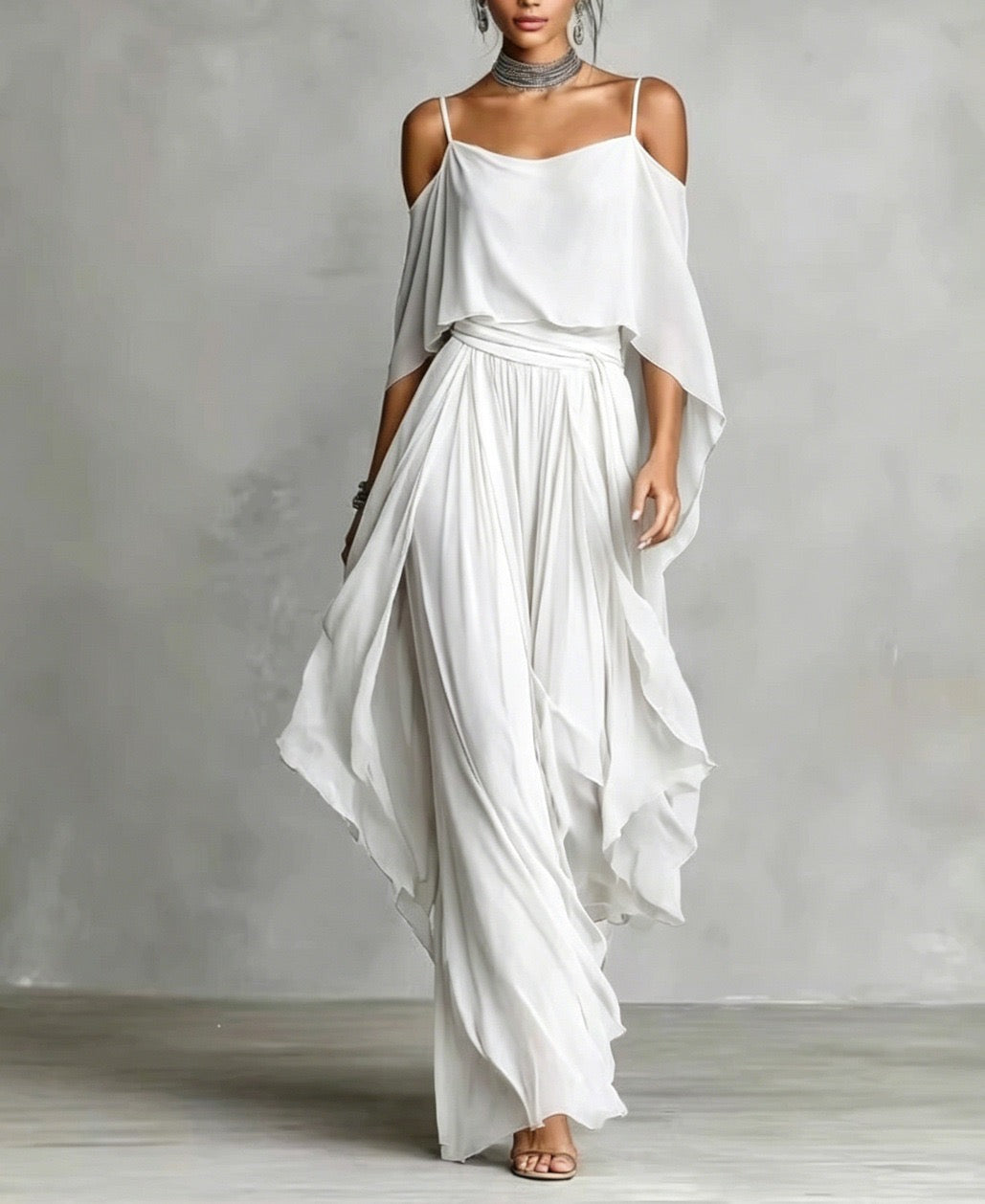Tania | Grey two-piece fluid set