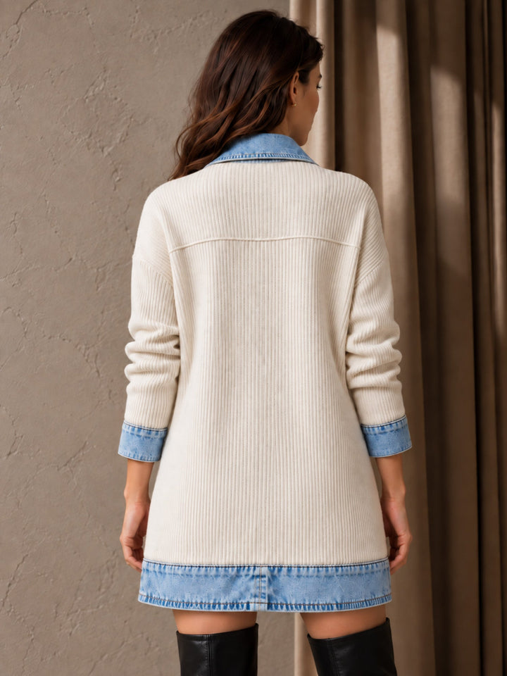 Amy | Elegant women's ribbed coat
