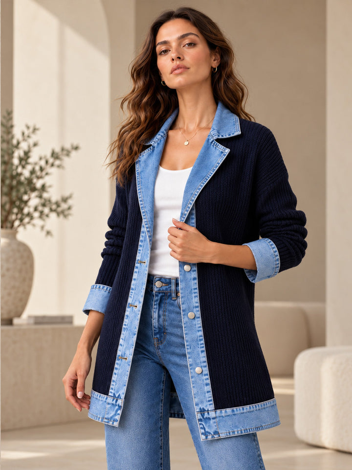 Amy | Elegant women's ribbed coat