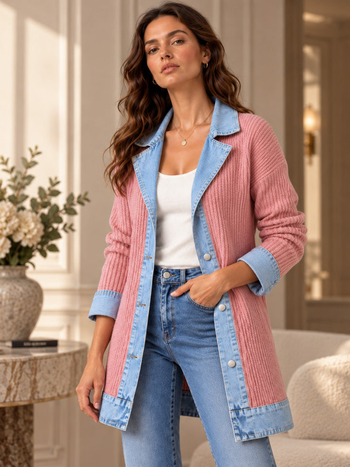 Amy | Elegant women's ribbed coat