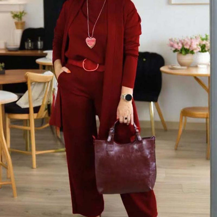 Valeria |  3-piece set including long cardigan, top and pants💞