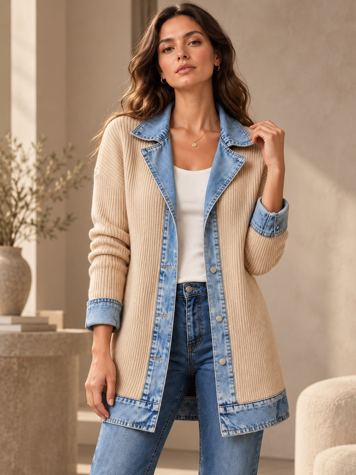 Amy | Elegant women's ribbed coat