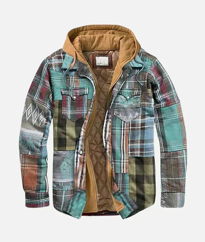 Attilio | Checkered patchwork jacket