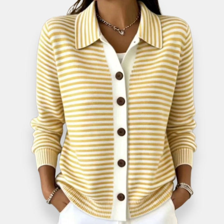 Amara |  Striped Button Cardigan