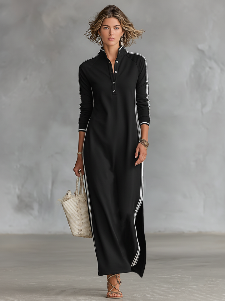 Alana | Minimalist Button-Down Maxi Dress