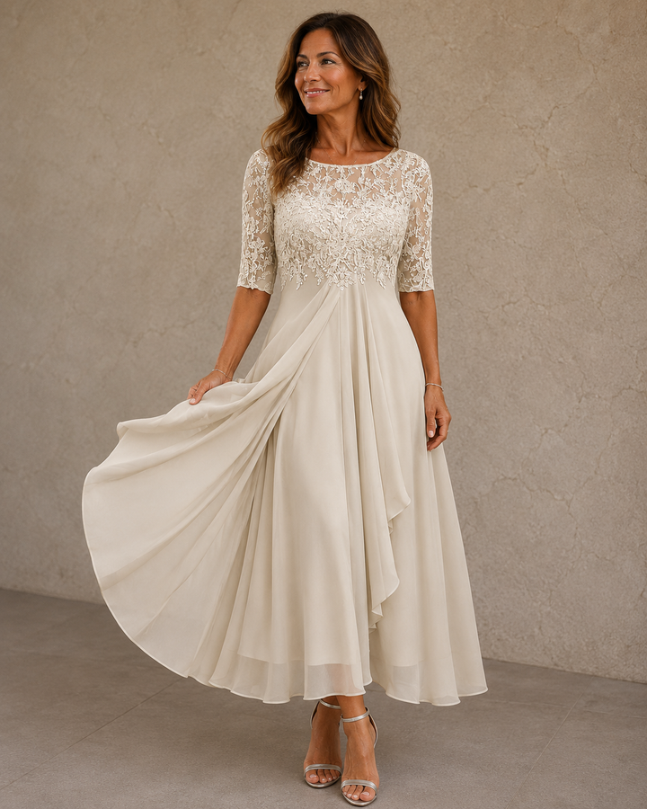 Celeste | Lace and Chiffon Dress