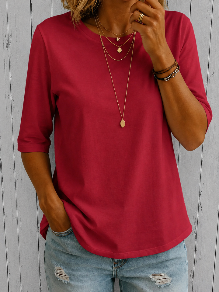 Ashley | Relaxed Everyday Half-Sleeve Tee