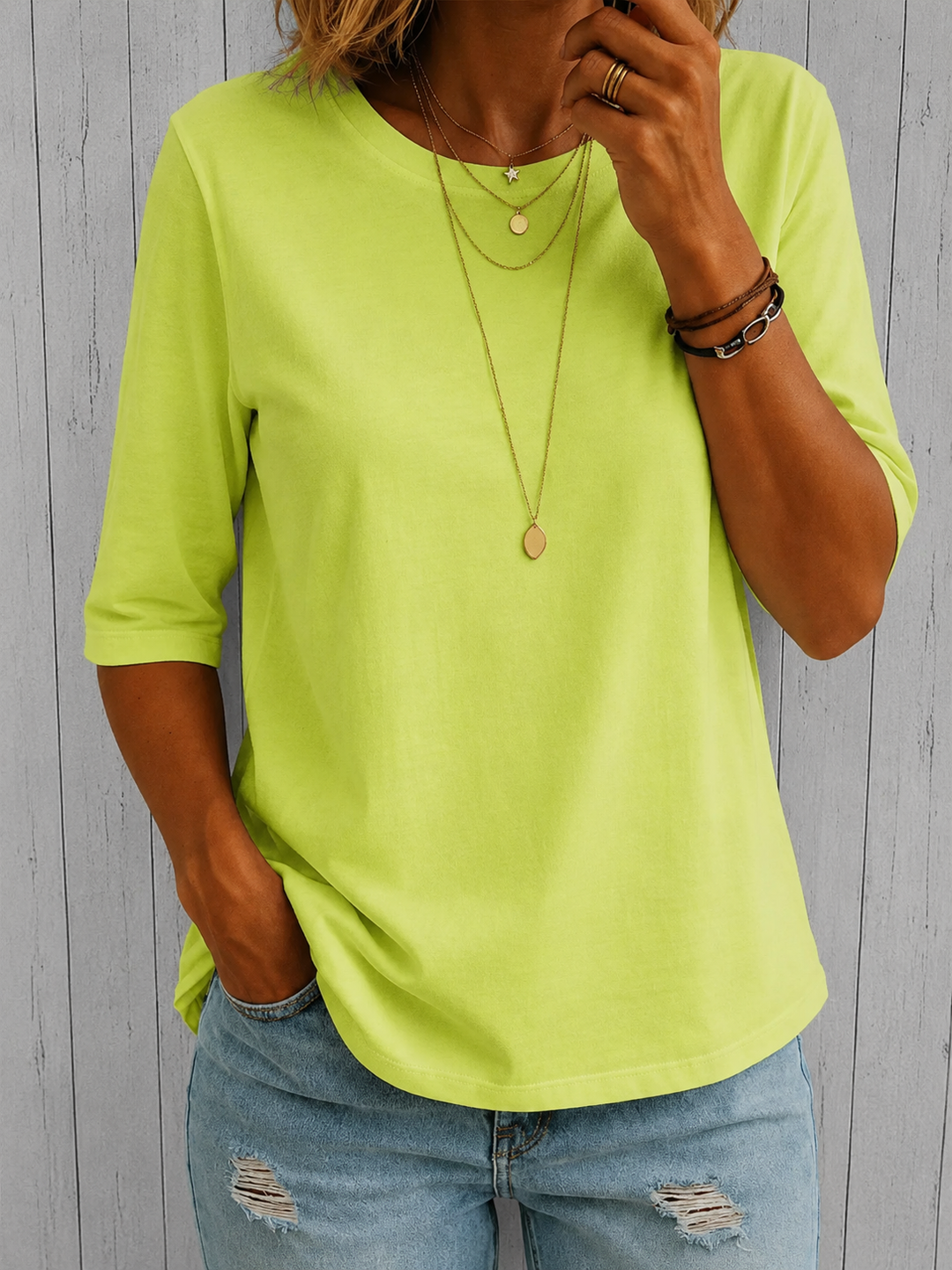 Ashley | Relaxed Everyday Half-Sleeve Tee
