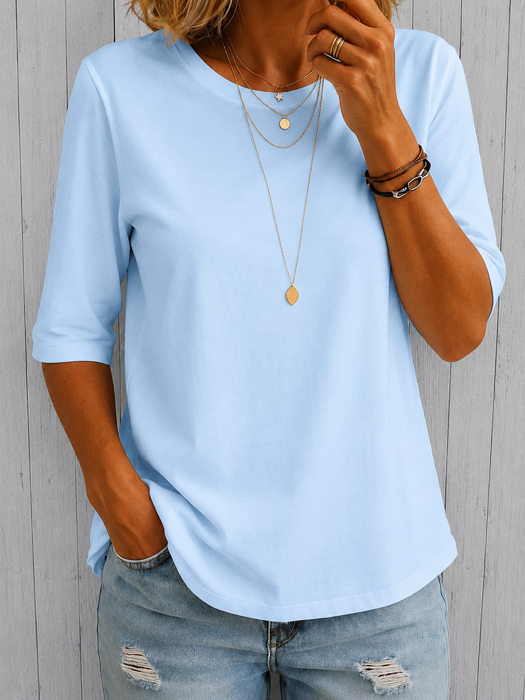 Ashley | Relaxed Everyday Half-Sleeve Tee