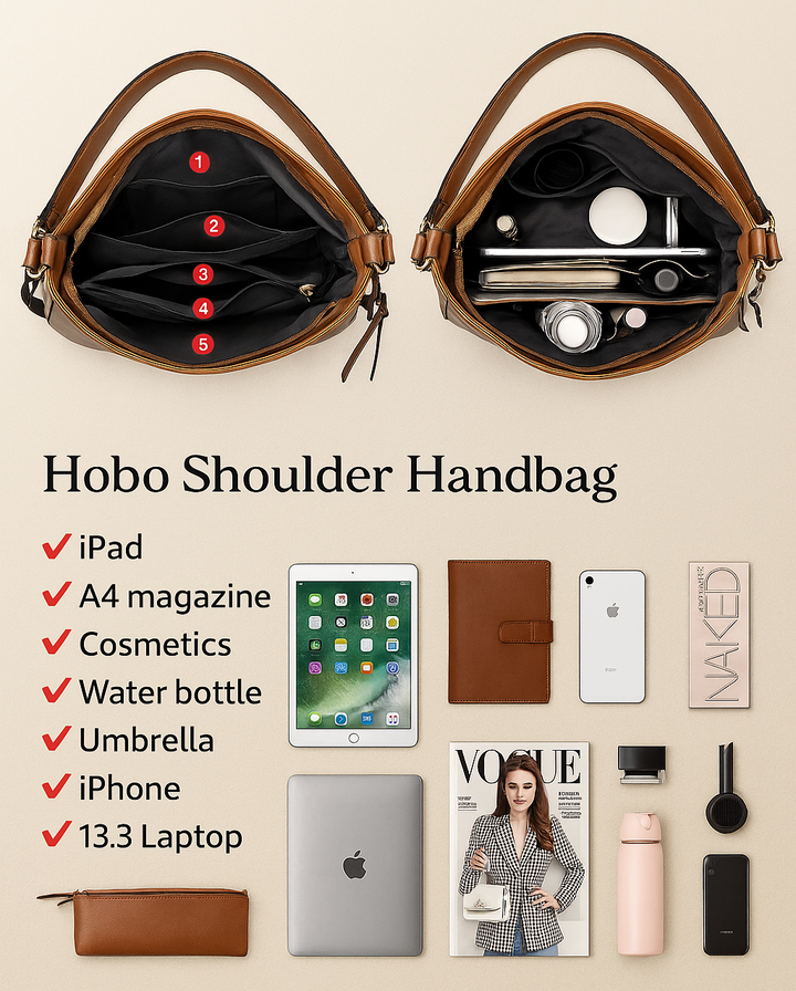 Clara | Luxury Leather  Handbag + FREE Pouch Wallet
