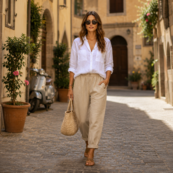 Martina | Lightweight Linen Trousers