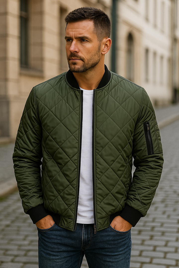 Lapo | Diamond-pattern cotton jacket