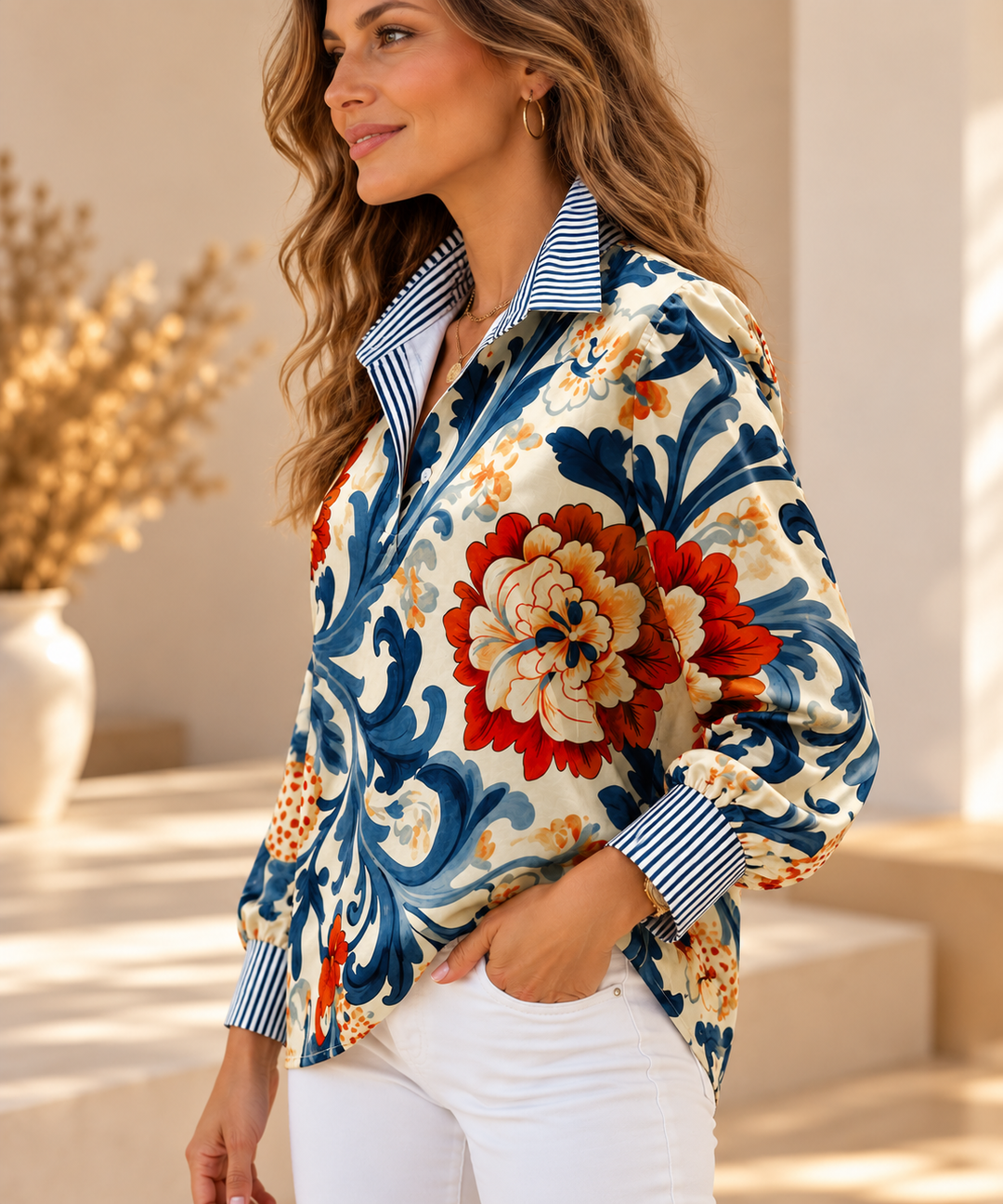 Lucy | Vintage Floral Print Blouse