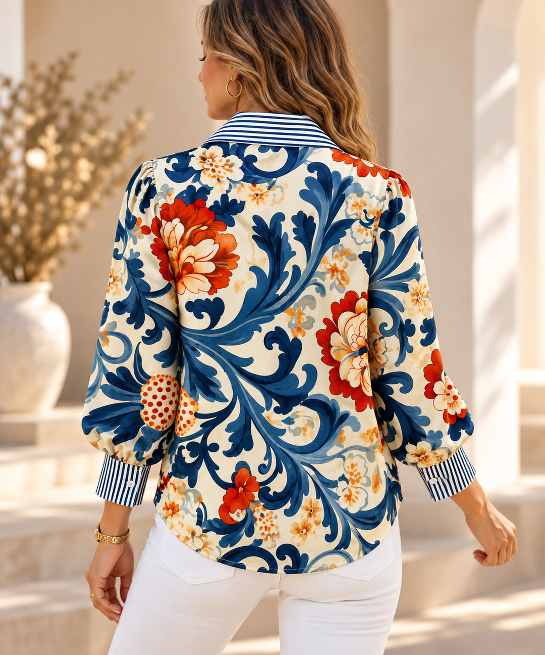 Lucy | Vintage Floral Print Blouse