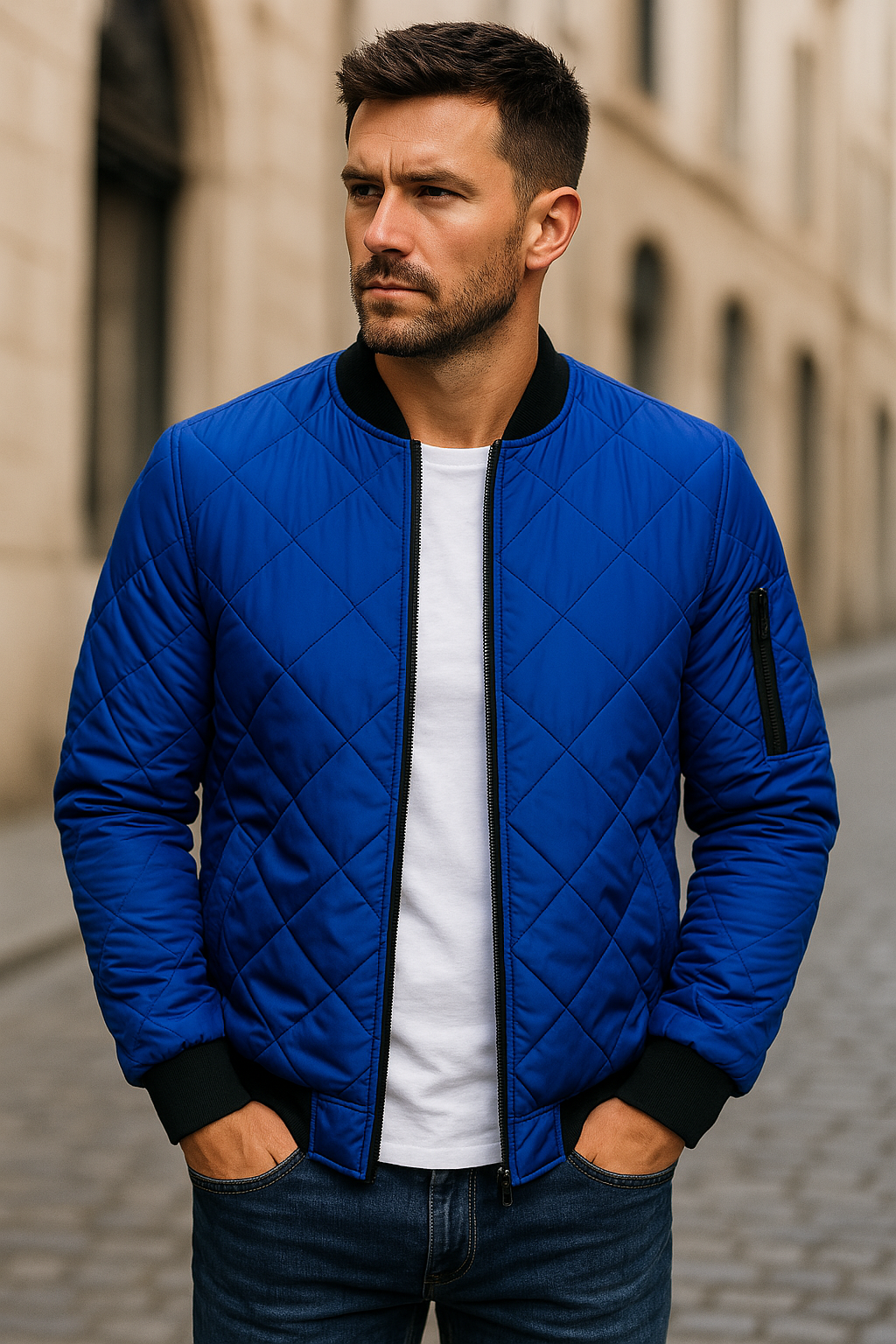 Lapo | Diamond-pattern cotton jacket