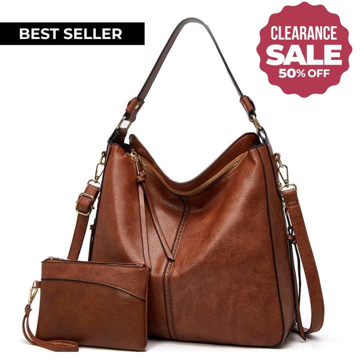 Clara | Luxury Leather  Handbag + FREE Pouch Wallet
