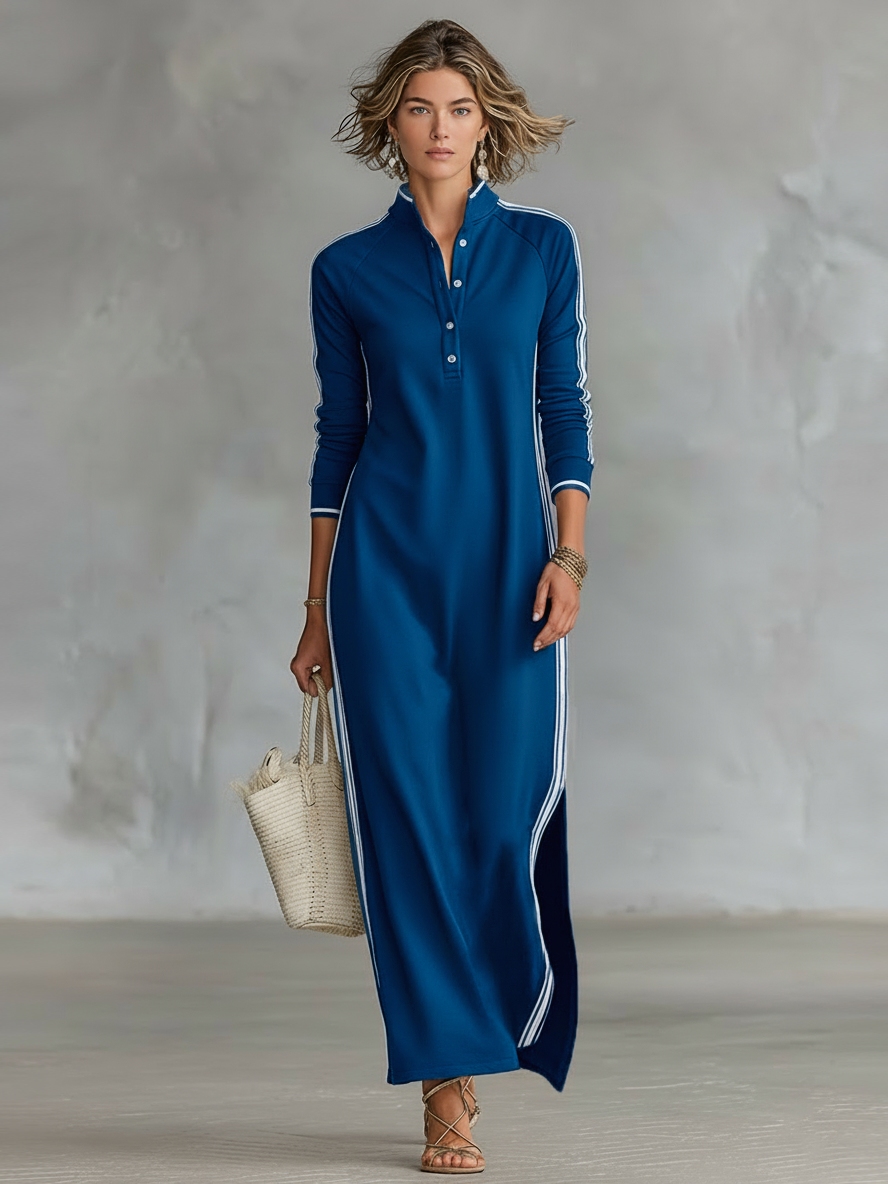 Alana | Minimalist Button-Down Maxi Dress