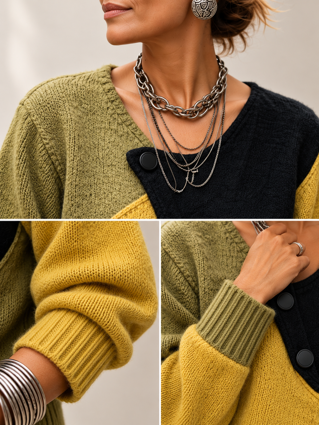 Heidi | Pull en maille color-block