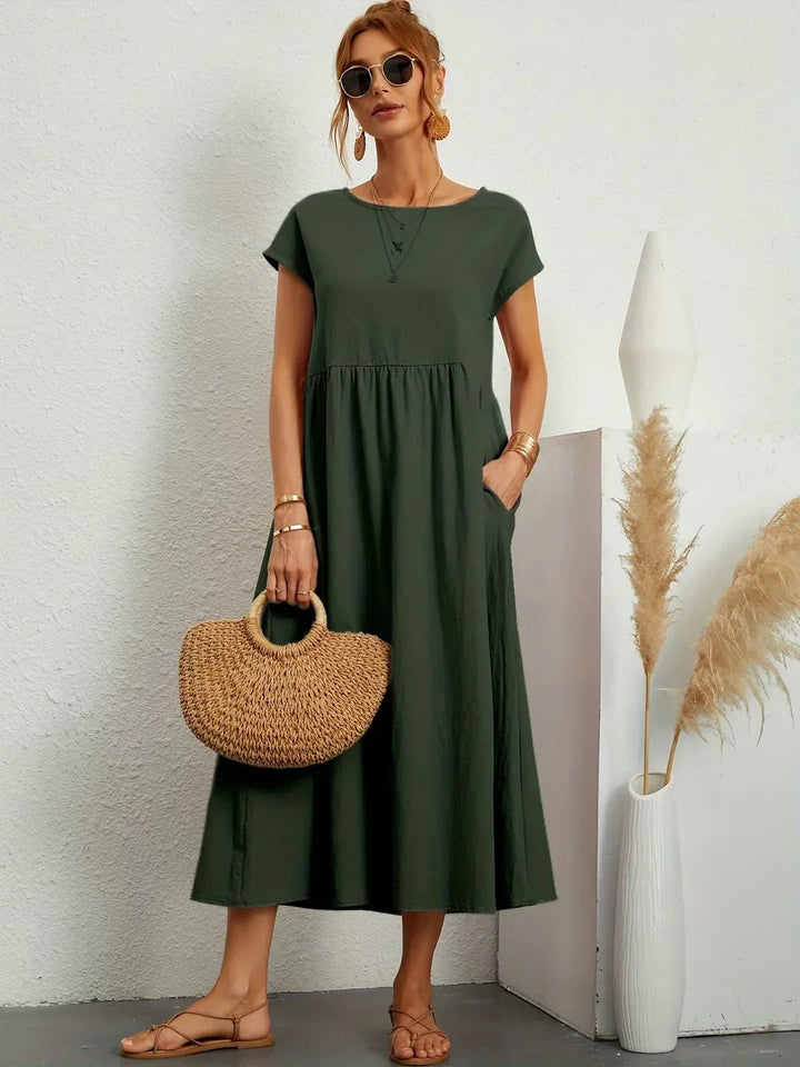Loretta | Lightweight Soft Cotton Dress with Pockets