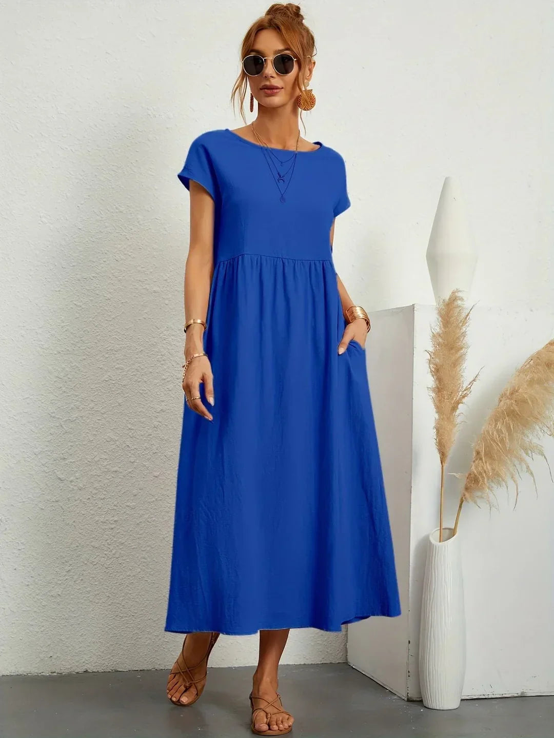 Loretta | Lightweight Soft Cotton Dress with Pockets
