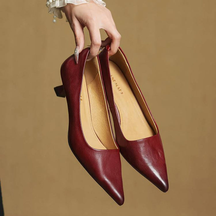 Alyssa | Leather Heels