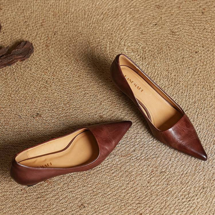 Alyssa | Leather Heels