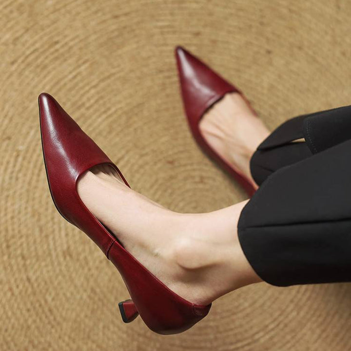 Alyssa | Leather Heels