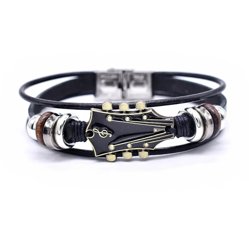Flavio Guitar Leather Bracelet