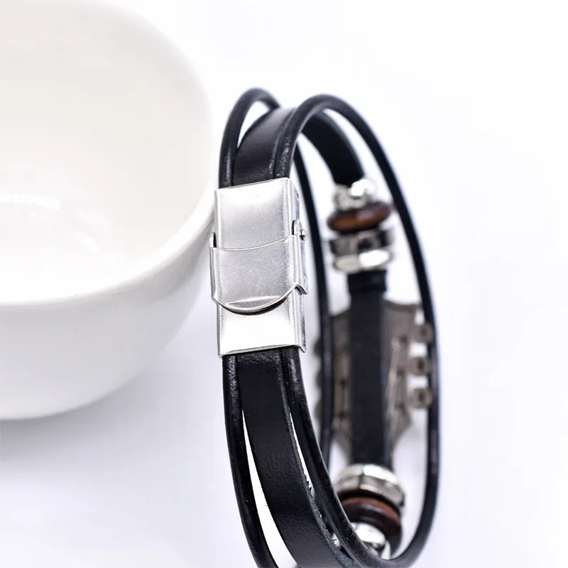 Flavio Guitar Leather Bracelet