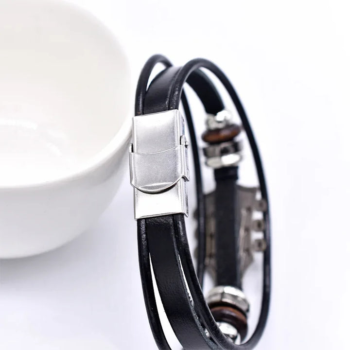 Flavio Guitar Leather Bracelet
