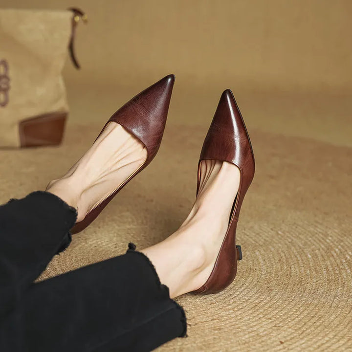 Alyssa | Leather Heels