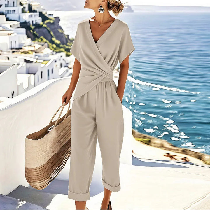 Chiara | Elegant Wrap-Style Capri Set