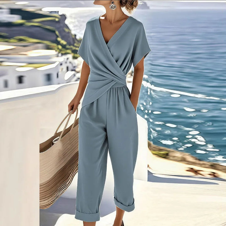 Chiara | Elegant Wrap-Style Capri Set