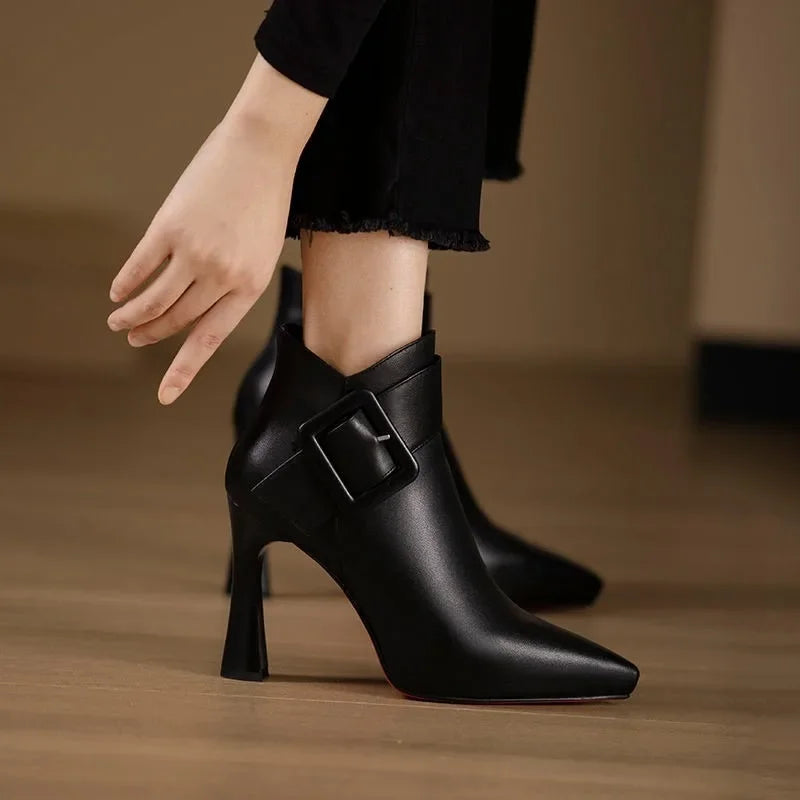 Dafne | Aveline Buckle Ankle Boots