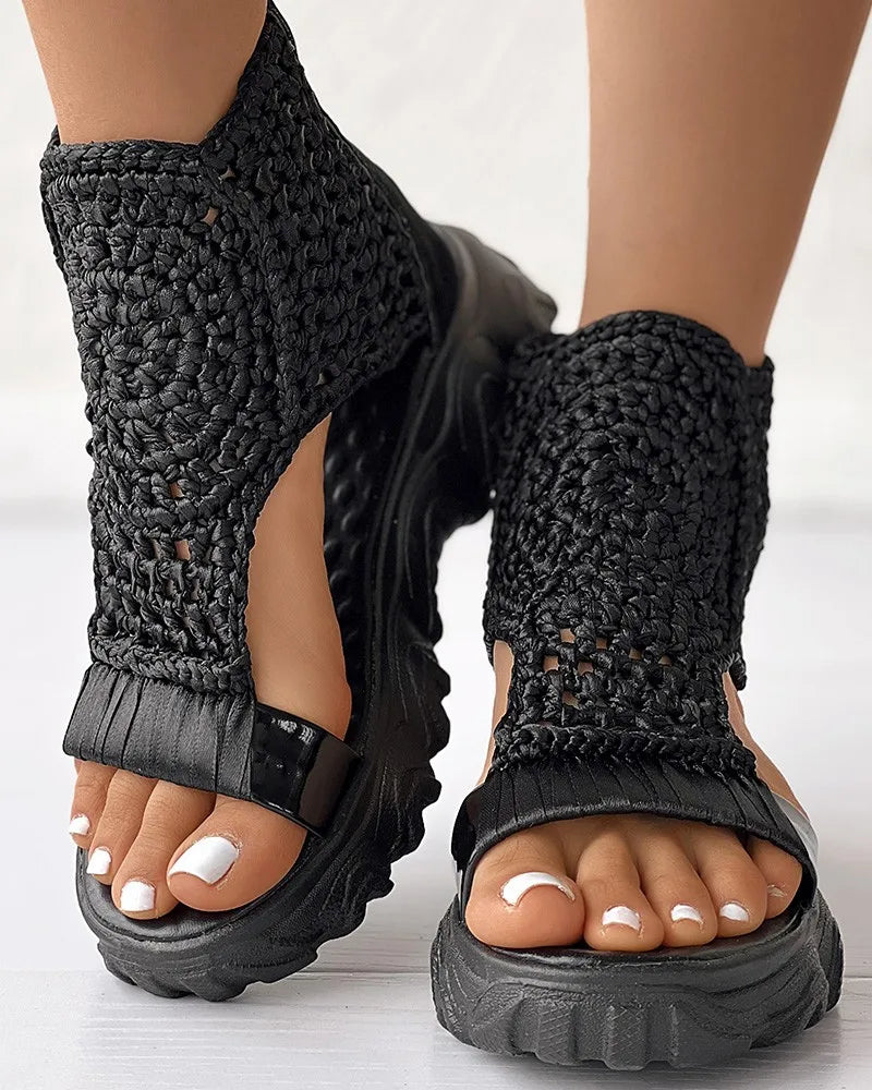 Amaya | Boho Knit Sandals
