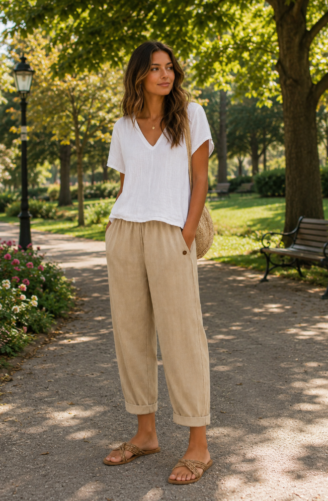 Martina | Lightweight Linen Trousers