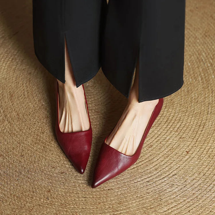 Alyssa | Leather Heels