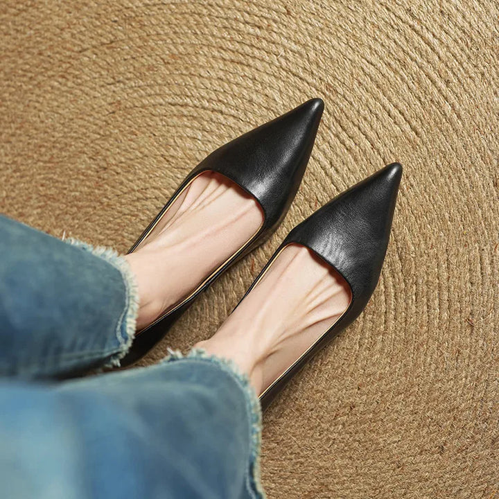 Alyssa | Leather Heels