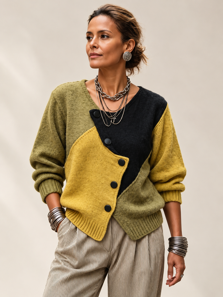 Heidi | Pull en maille color-block