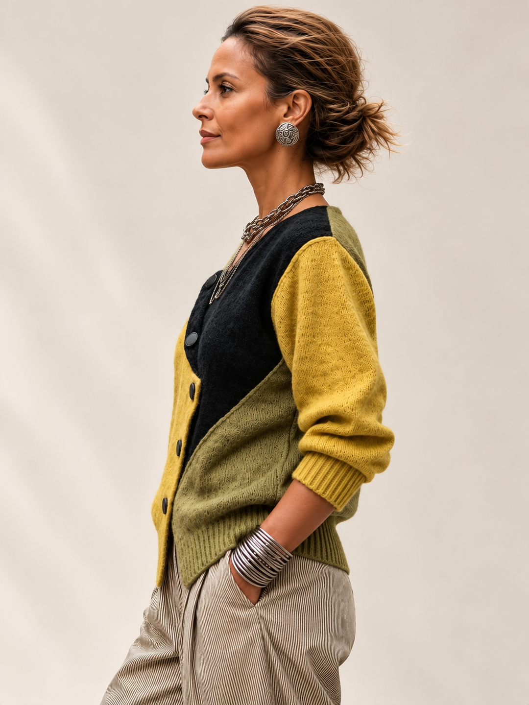 Heidi | Pull en maille color-block