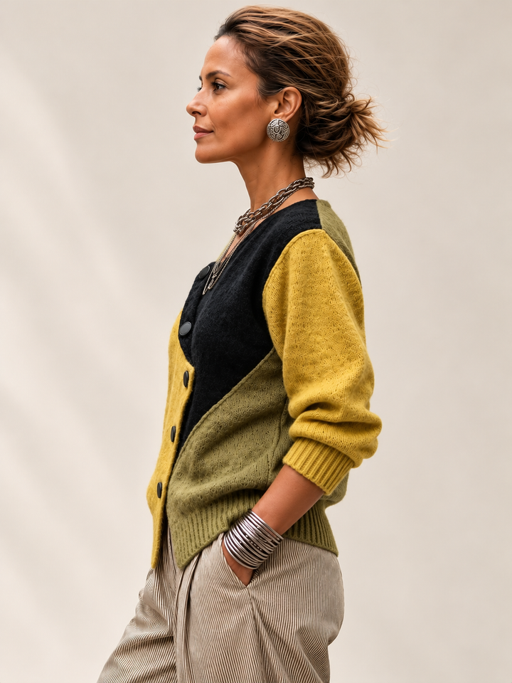 Heidi | Pull en maille color-block