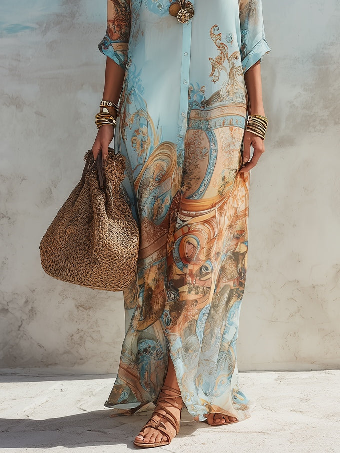 Valentina | Mediterranean Shirt Dress