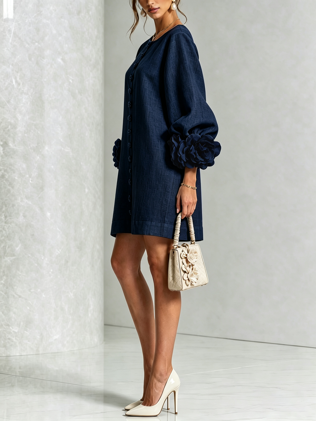 Simona |  Button-Down Mini Dress