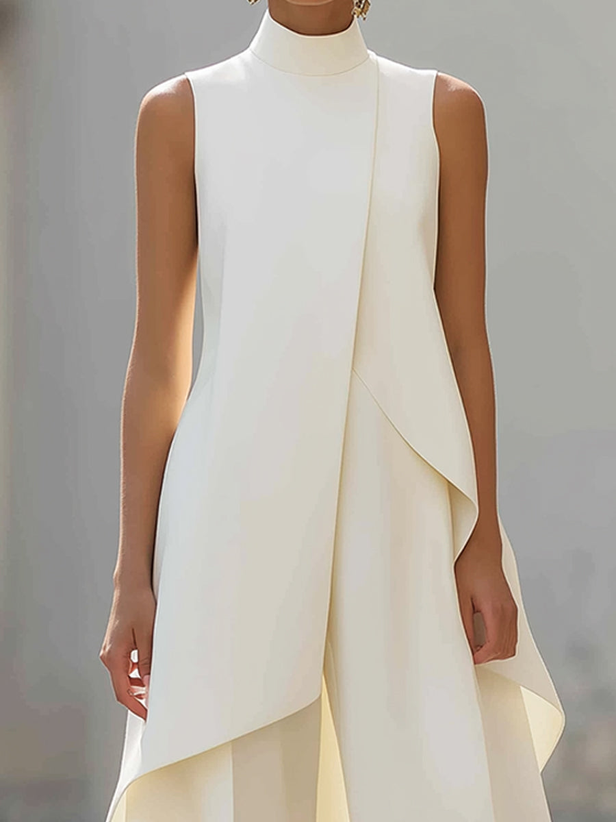 Purple | Wide-leg jumpsuit with an elegant drape