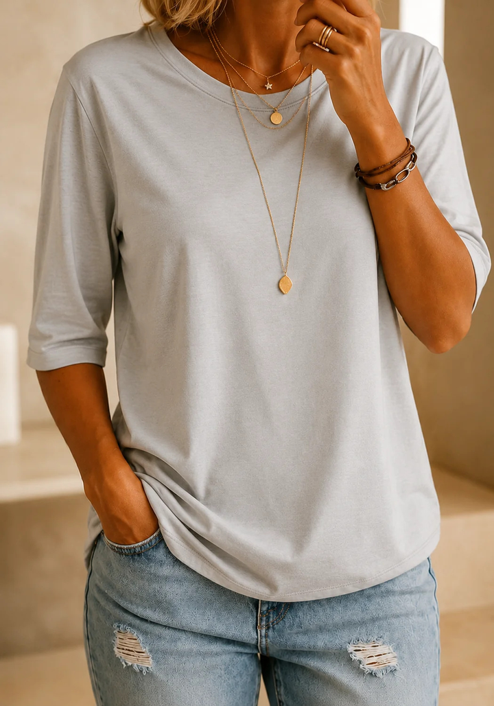 Ashley | Relaxed Everyday Half-Sleeve Tee