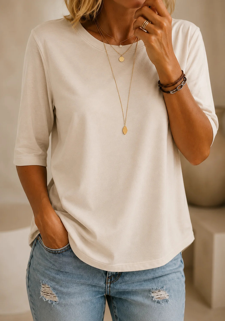 Ashley | Relaxed Everyday Half-Sleeve Tee