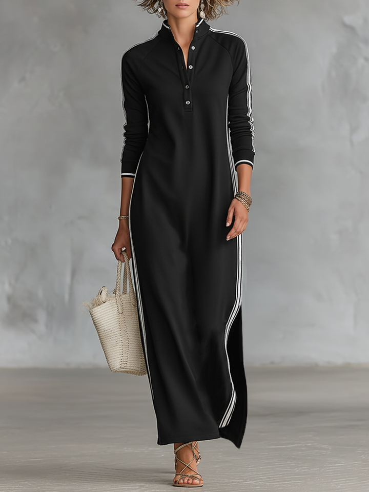 Alana | Minimalist Button-Down Maxi Dress