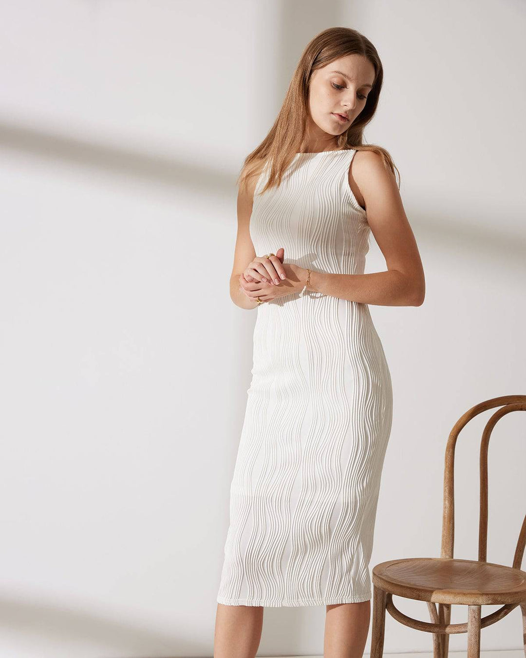 Addison | Water Rippled Textured Cami Dress