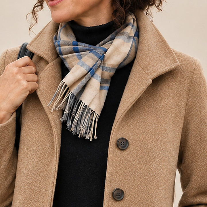 Manon | Manteau en drap avec écharpe offerte