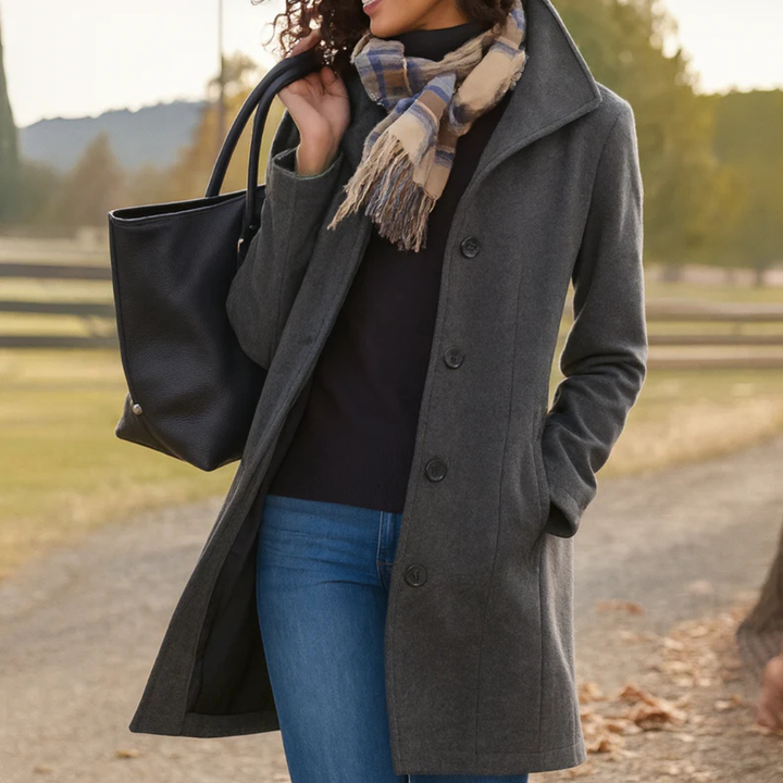 Manon | Manteau en drap avec écharpe offerte